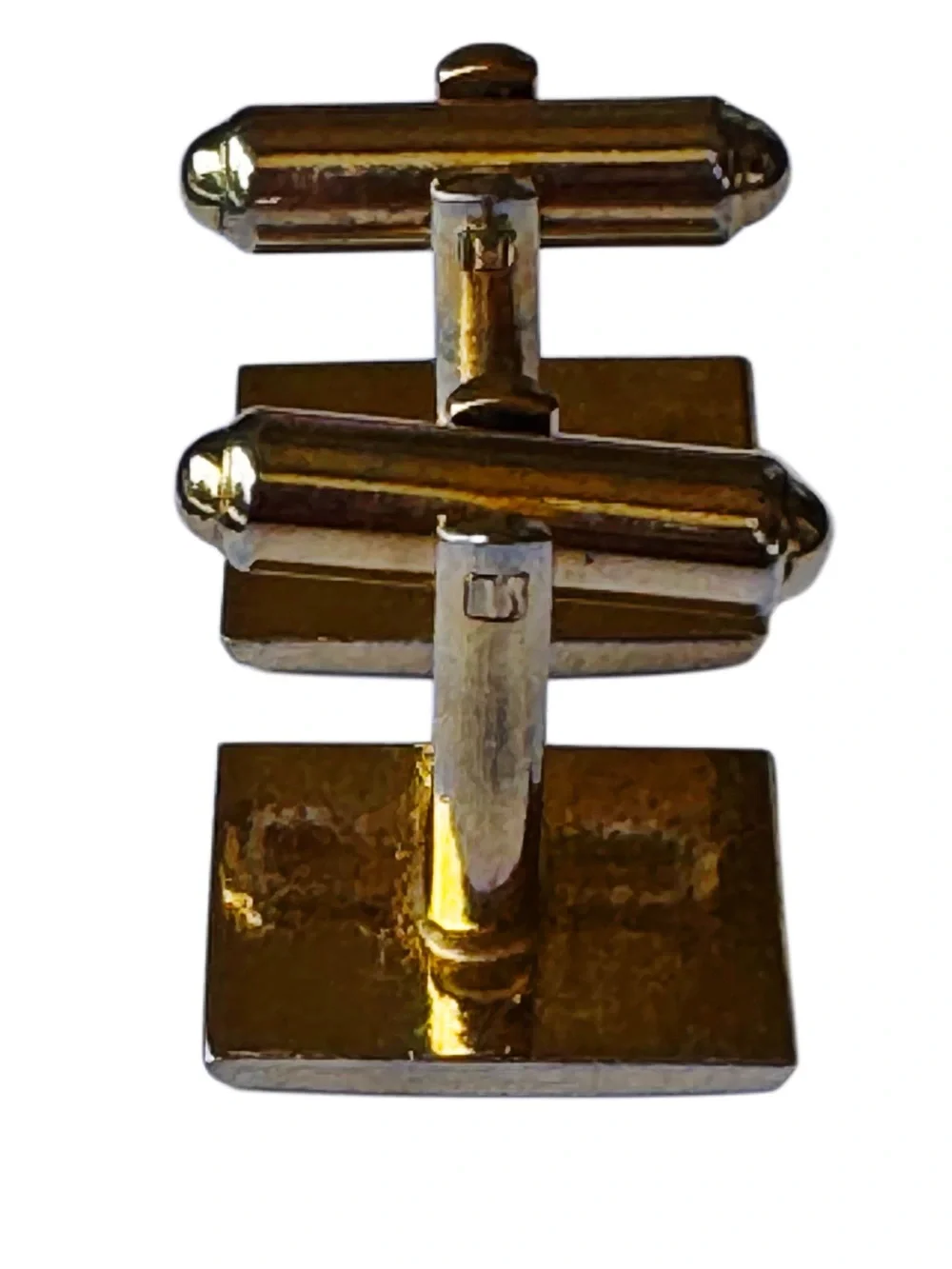 Anson Vintage Gold Tone Spartan Soldier Rectangular Cufflinks